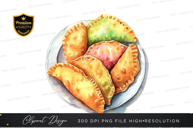 Colorful empanadas on a plate