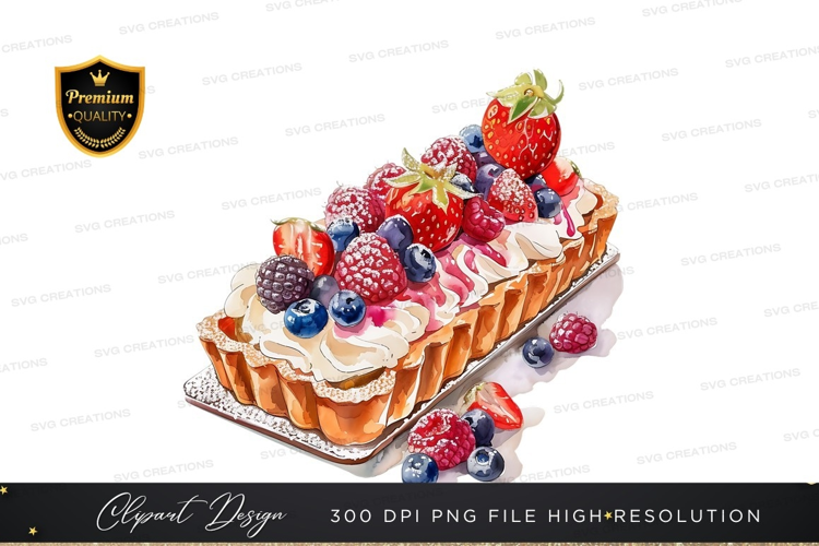 Delicious berry topped cake