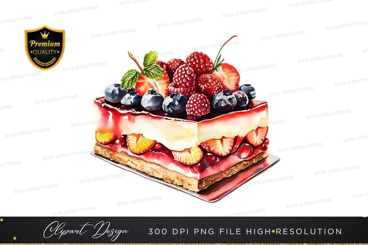 Delicious fruit topped cake