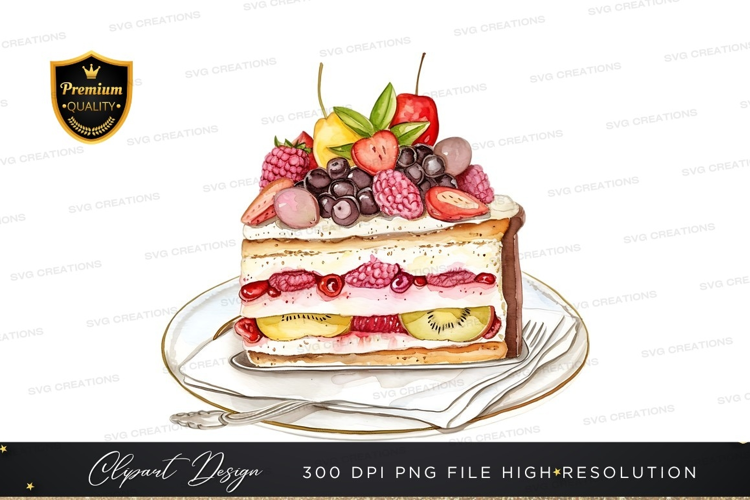 Delicious fruit cake slice