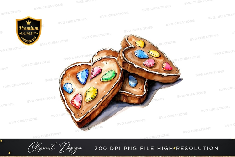 Heart-shaped cookies with icing