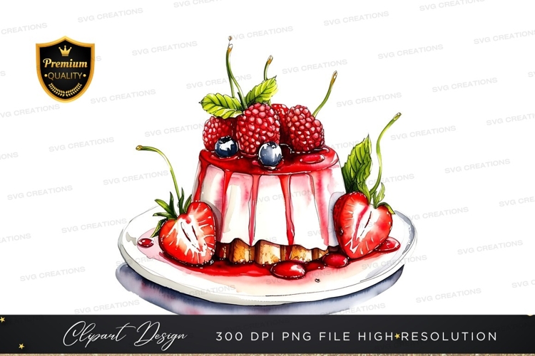 Delicious berry topped panna cotta