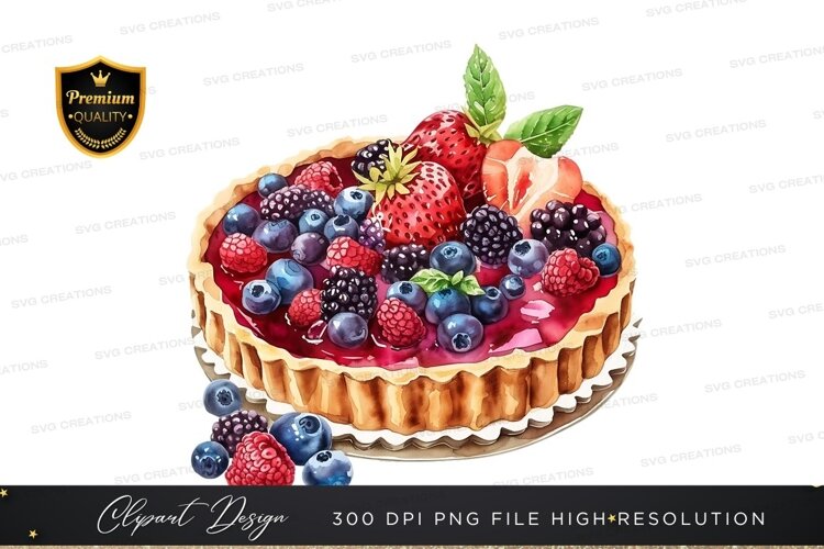 Delicious mixed berry tart example image 1