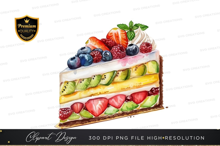 Delicious fruit cake slice