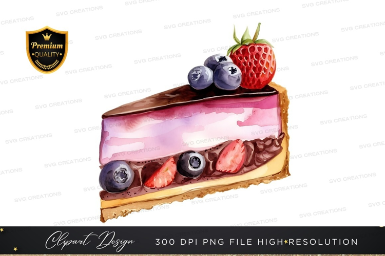 Delicious fruit cheesecake slice