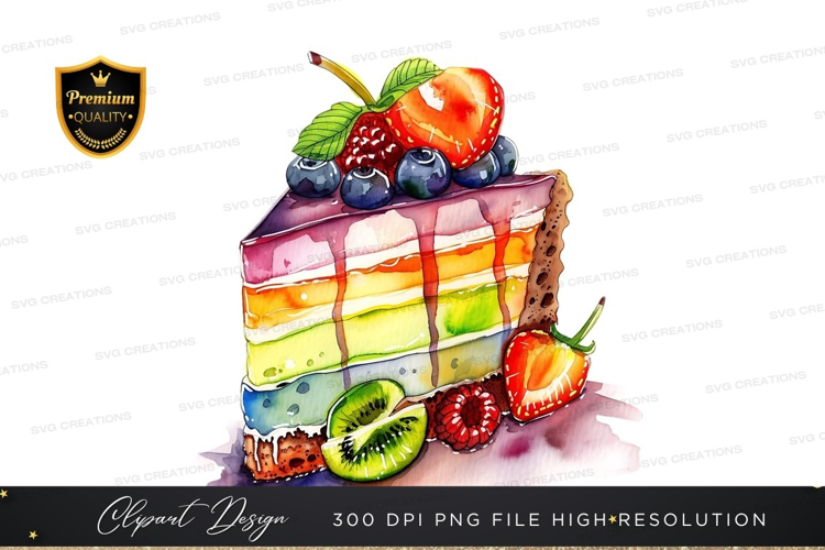 Delicious rainbow layer cake