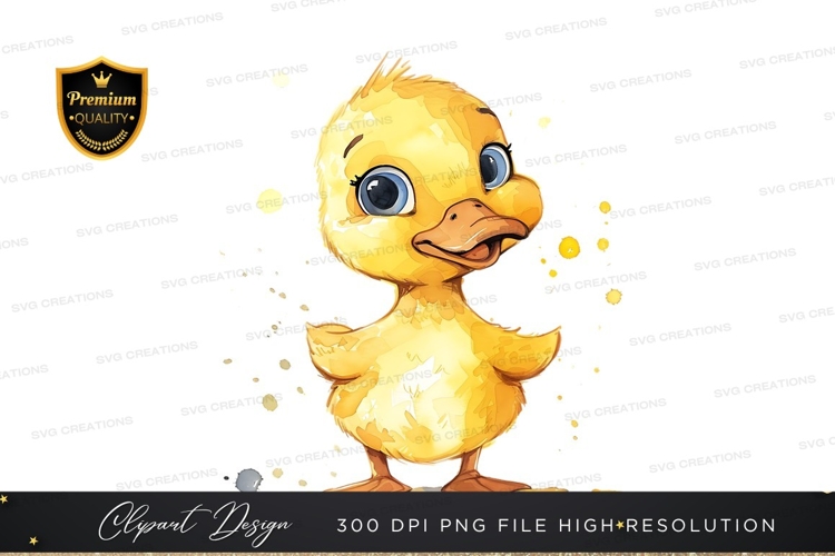 Cute Duckling Clipart Image 14