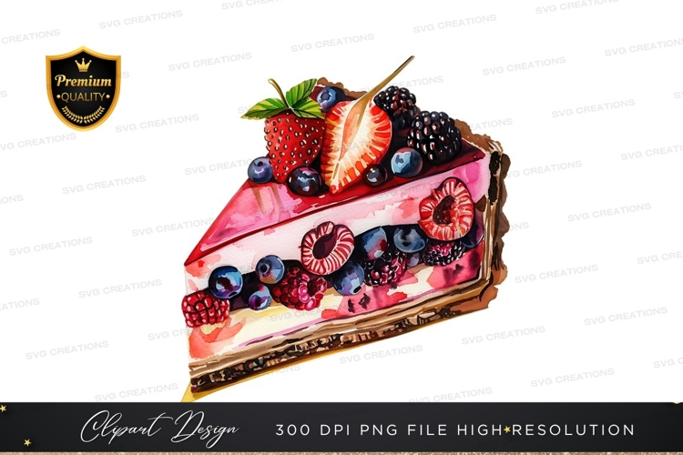 Delicious berry cheesecake slice