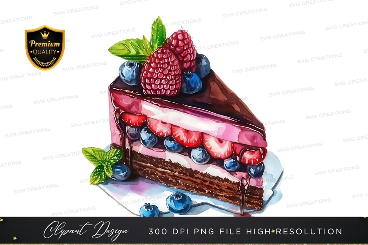 Delicious chocolate berry cake