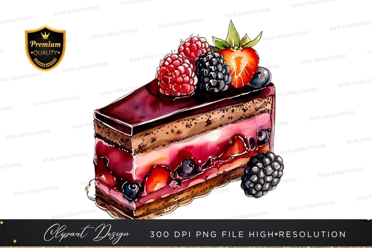 Delicious berry chocolate cake