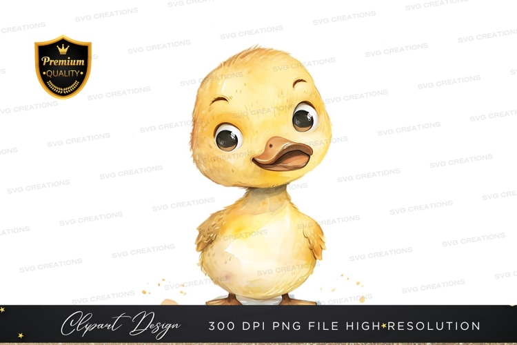 Cute Duckling Clipart Image 12