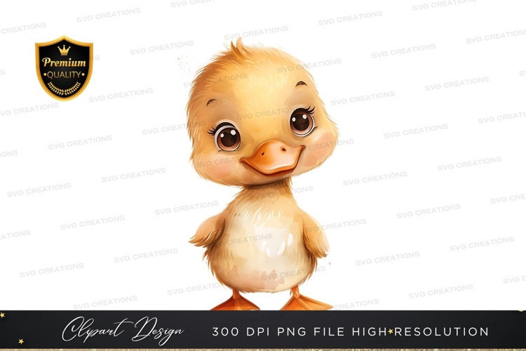 Cute Duckling Clipart Image 3