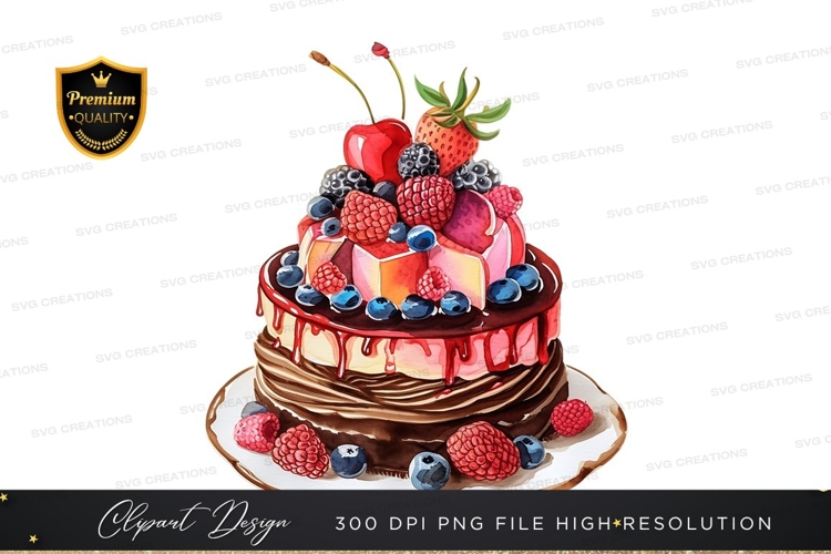 Delicious fruit topped cake
