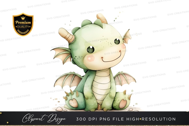 Cute Dragon Clipart Image 9