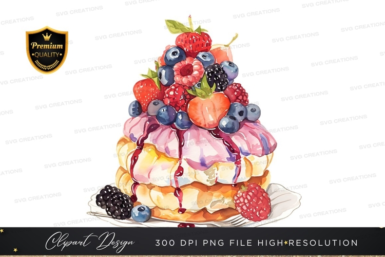 Delicious fruit-topped cake