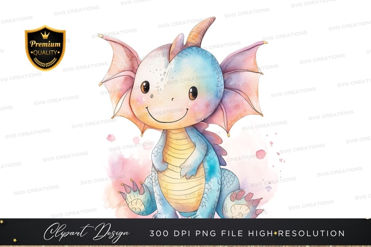 Cute Dragon Clipart Image 6