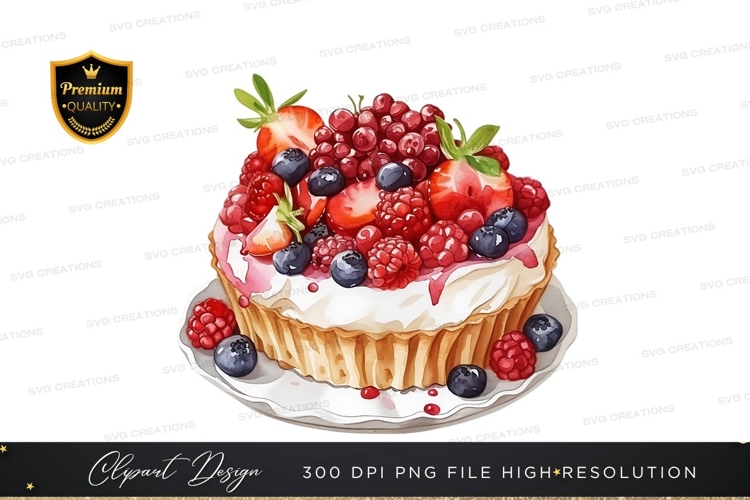 Delicious fruit topped cake