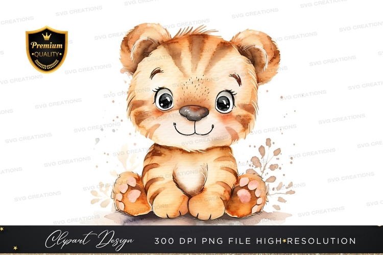 Cute Tiger Clipart Image 9