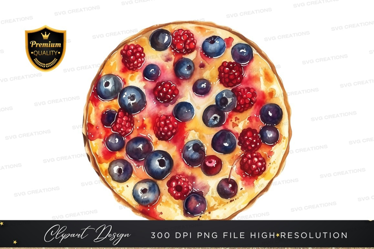 Berry topped dessert pie