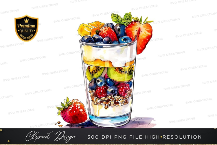 Vibrant fruit and yogurt parfait