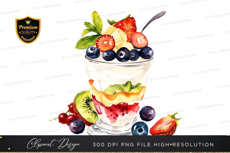 Vibrant fruit parfait