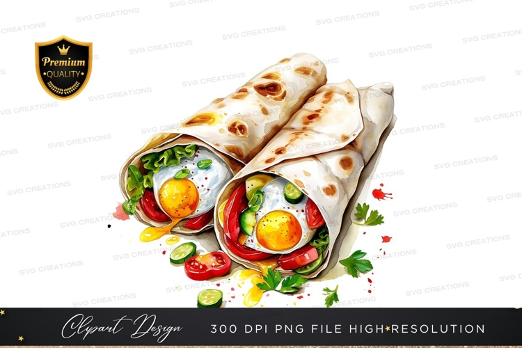 Delicious breakfast burritos