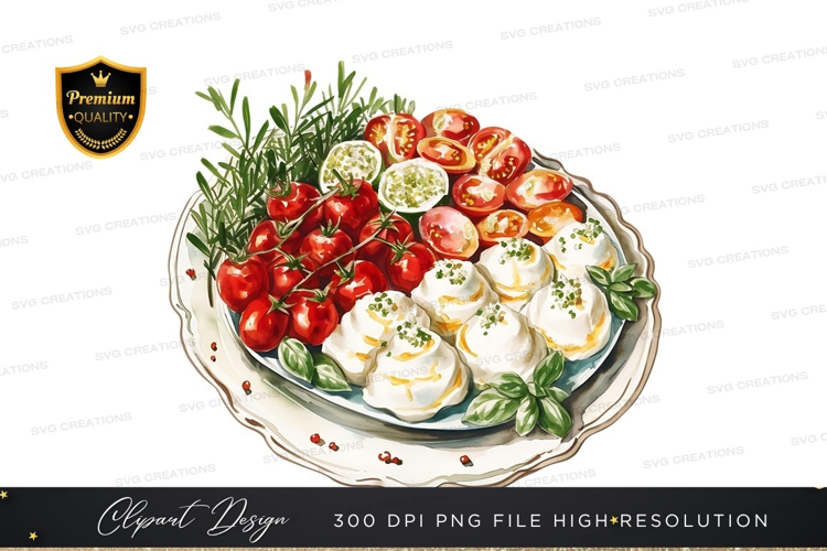 Plate of fresh tomatoes and mozzarella