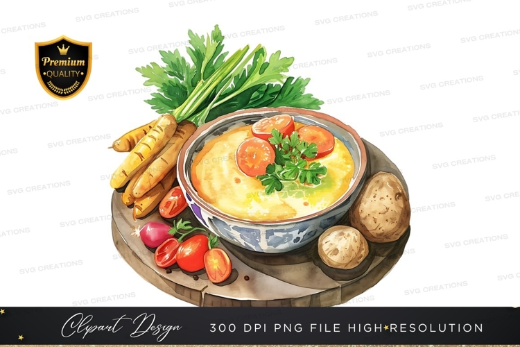 Vibrant vegetable dip clipart png