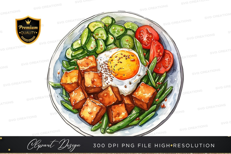 Healthy breakfast plate