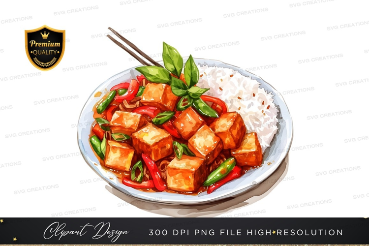 Tofu stir fry with rice