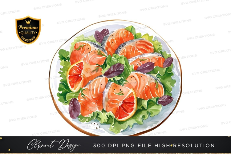 Salmon salad dish