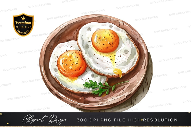 Delicious fried eggs on a plate