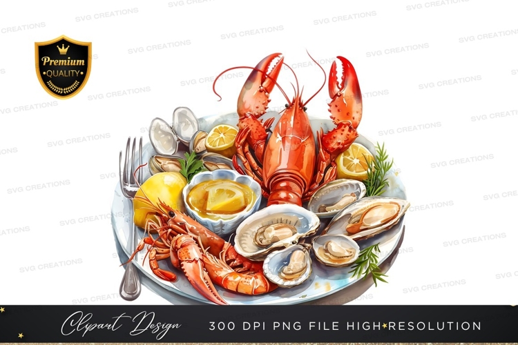 Seafood platter clipart png