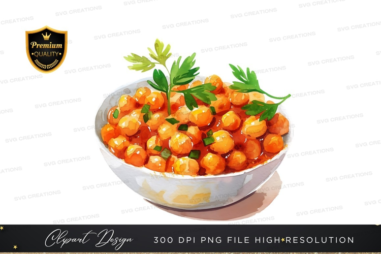 Bowl of chickpeas with parsley