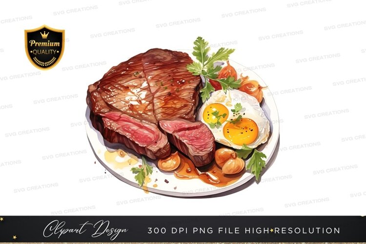 Steak and eggs breakfast example image 1