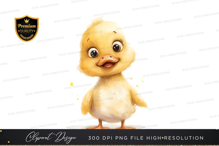 Cute Duckling Clipart Image 10