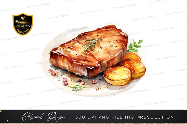 Grilled steak with roasted potatoes