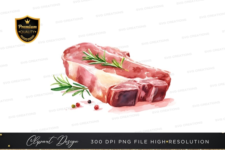 Raw steak with rosemary and peppercorns