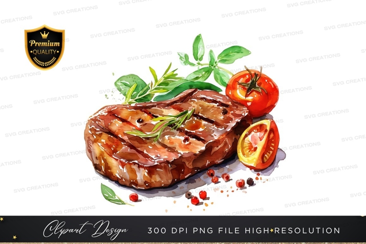 Grilled steak with fresh herbs and tomatoes