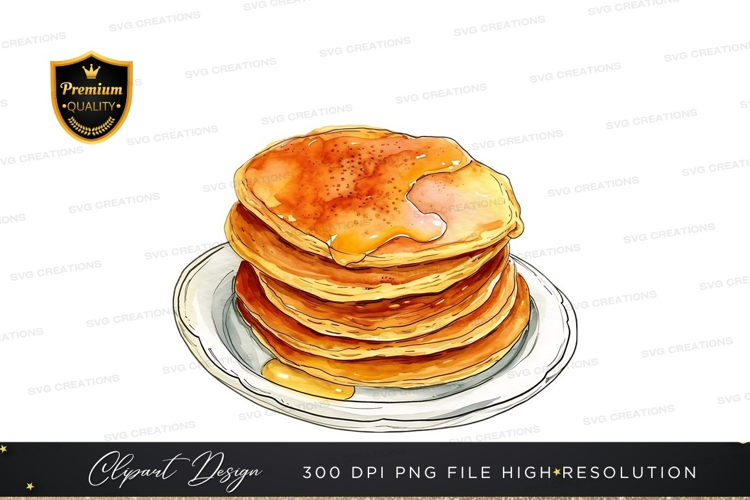 Stack of pancakes with syrup