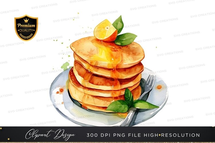 Delicious stack of pancakes with orange topping example image 1