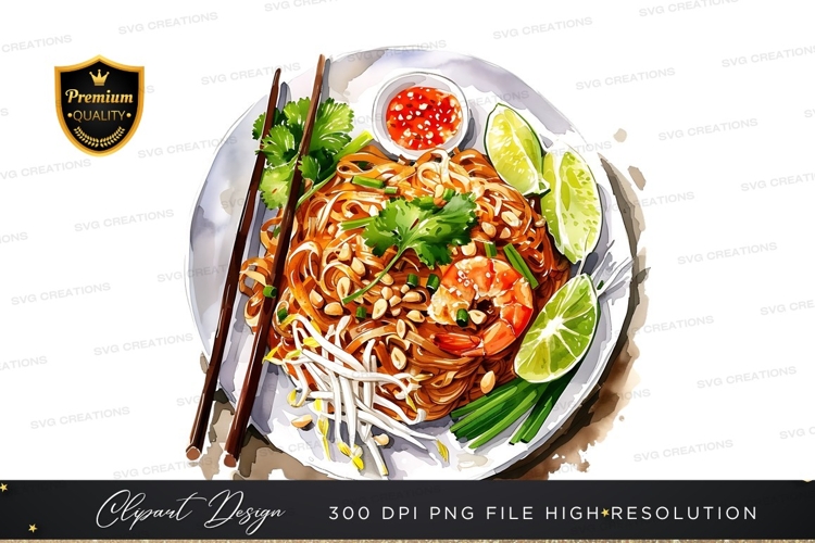Delicious pad thai dish