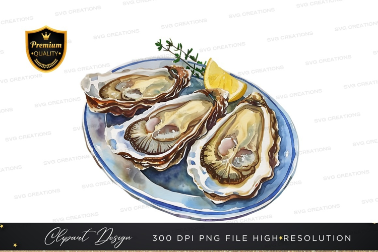 Freshly shucked oysters with lemon