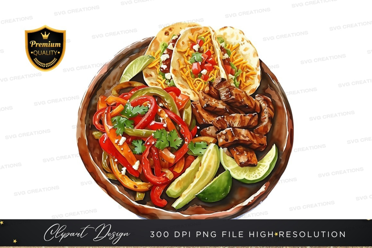 Delicious mexican fajita platter