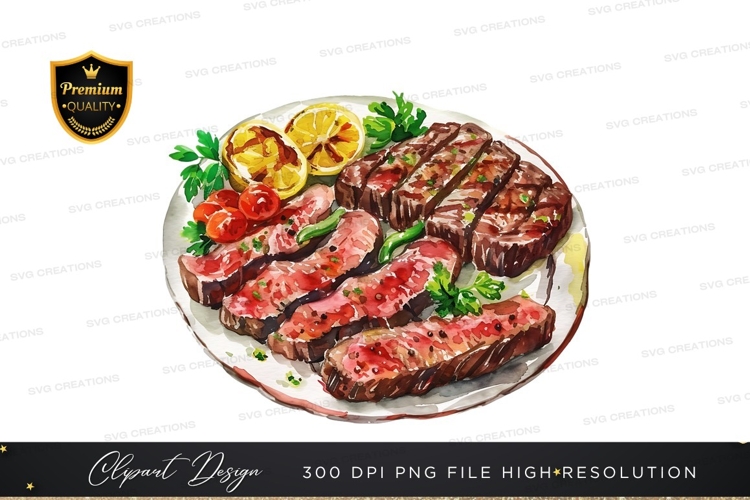 Grilled steak platter