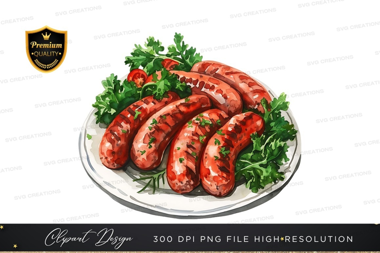 Grilled sausages with parsley