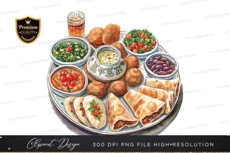 Delicious middle eastern meal