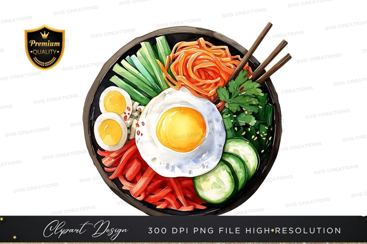 Vibrant bibimbap dish
