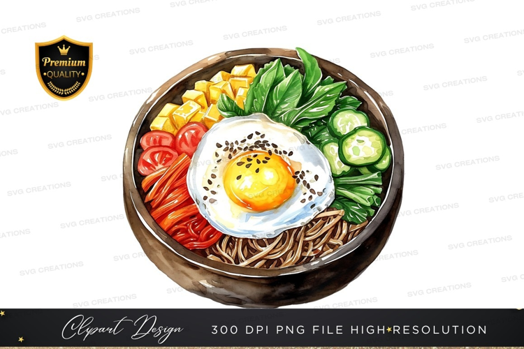Vibrant bibimbap dish