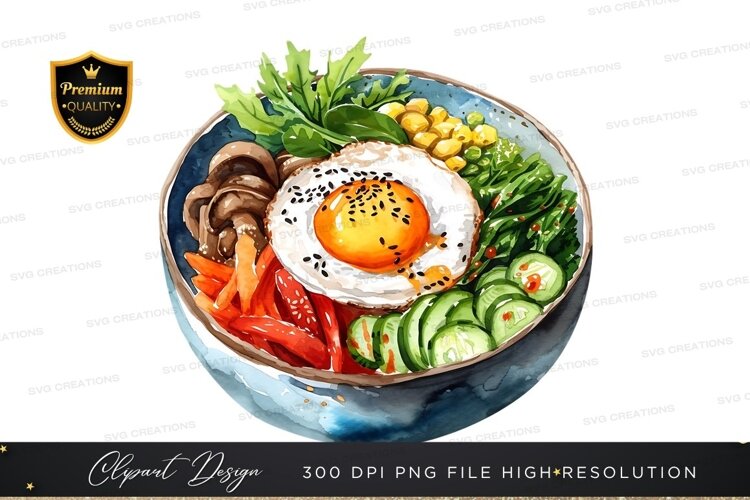 Delicious bibimbap dish example image 1